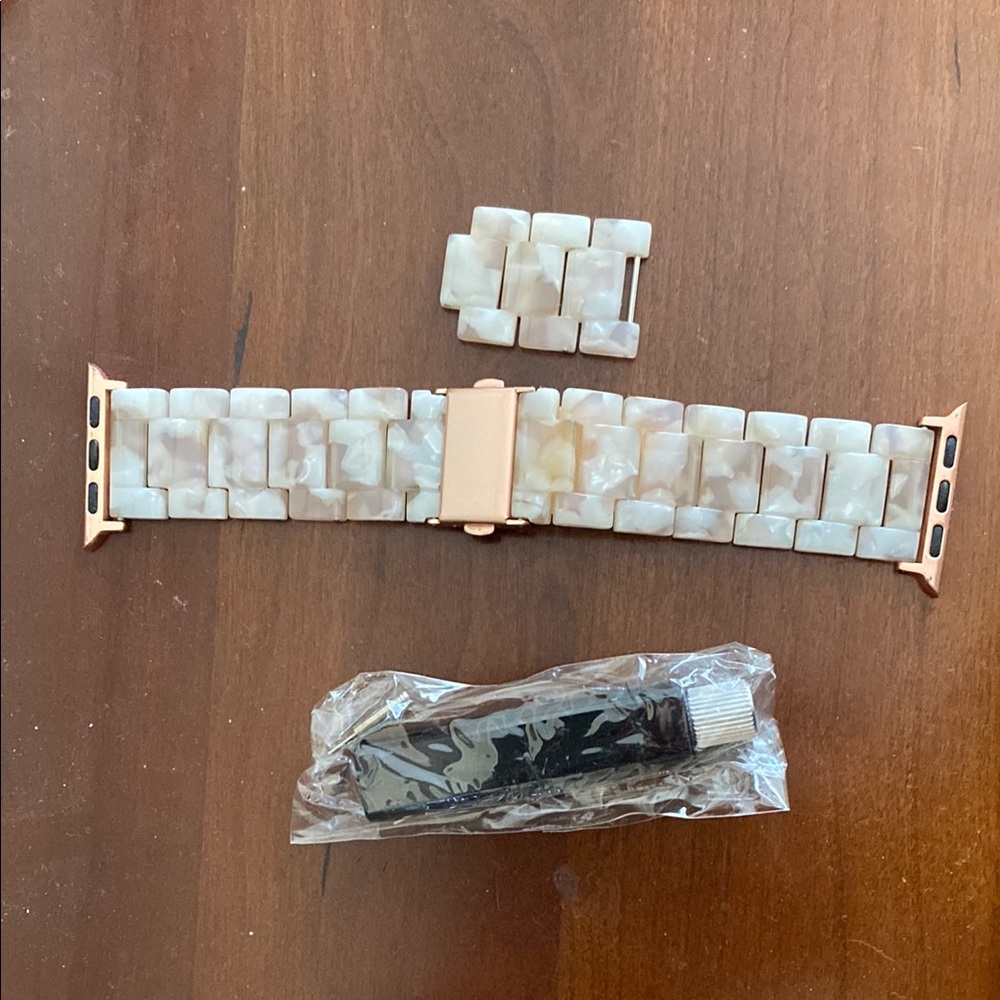 Rose Gold and Cream Watch Band